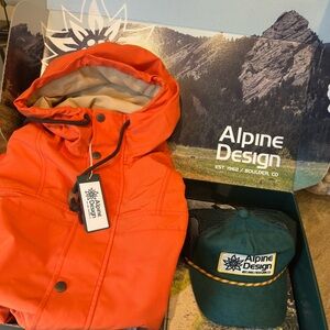 Alpine Design Orange Sport Jacket & Trucker Hat